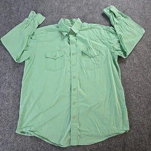 Resistol Ranch Hemd Herren Large grün Knopfleiste Perlen Druckknopf Westernkleidung Cowboy - Bild 1 von 11