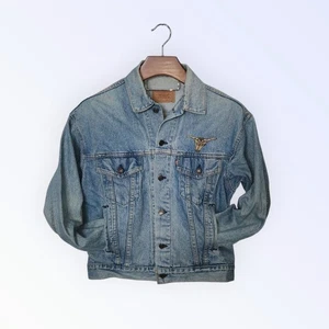 Vintage M 90s Levi's Denim Trucker Jacket Type 3 USA 70507 Stone Wash Distressed - Bild 1 von 11