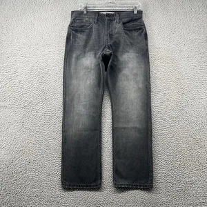 Levis 514 Jeans Mens 32x30 Slim Straight Black Denim Pants Medium Stretch Flex - Picture 1 of 14