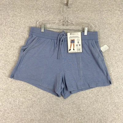 Pantalones Cortos RBX Para Mujer Grandes Azul Mineral Bolsillos Lavados Cordón Atletismo Nuevos con Etiquetas Foto 1 de 4