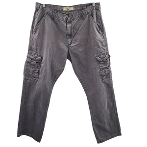 Wrangler Jeans Co Charcoal Gray Cargo Pants Straight Leg Zip Fly Men's 38 X 32 - Picture 1 of 10