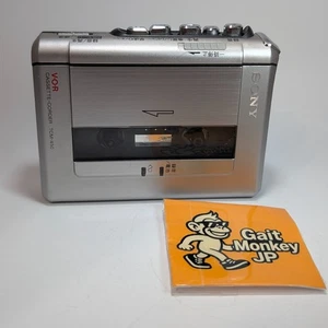 SONY TCM-450 Walkman Cassette Tape Recorder Player Silver Portable Tested Japan - Picture 1 of 11