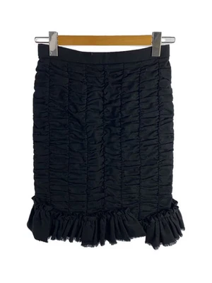 Юбка собранная с оборками LOUIS VUITTON, размер 36, шерстяная, черная, RW092B, WPSK29WN4 - Изображение 1 из 4