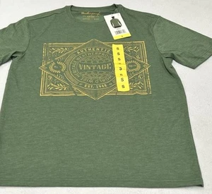 Weatherproof Vintage Men's Graphic Crew Neck Short Sleeve Tee, Green, Size S - Picture 1 of 4