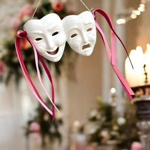 Kurt S. Adler Comedy Tragedy Happy Sad Drama Mask Wall Decor NIP Santa's World - Picture 1 of 5