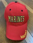 U.S Marines Adjustable Red Baseball Cap Hat Heavy Embroidery Mitchell Proffitt