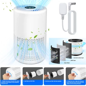 Air Purifier for Home Quiet Air Cleaner with True HEPA Filter 3 Speeds Control - Picture 1 of 24