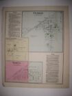 ANTIQUE 1873 CLIMAX PAVILION SCOTTS KALAMAZOO COUNTY MICHIGAN HANDCOLORED MAP NR
