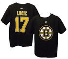 Chemise Reebok noire neuve Boston Bruins #17 Milan Lucic enfants ou jeunes taille S-M-L-XL