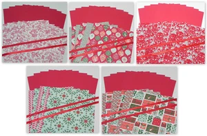 CHRISTMAS TOILE RE 5 SETS (30 SHEETS) 6X6 DESIGNER PAPER A2 CARDSTOCK STAMPIN UP - Picture 1 of 6