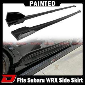 2025 Side Skirt Extension BodyKit Fits Subaru WRX STI VB 4D Sedan Painted Black - Picture 1 of 5