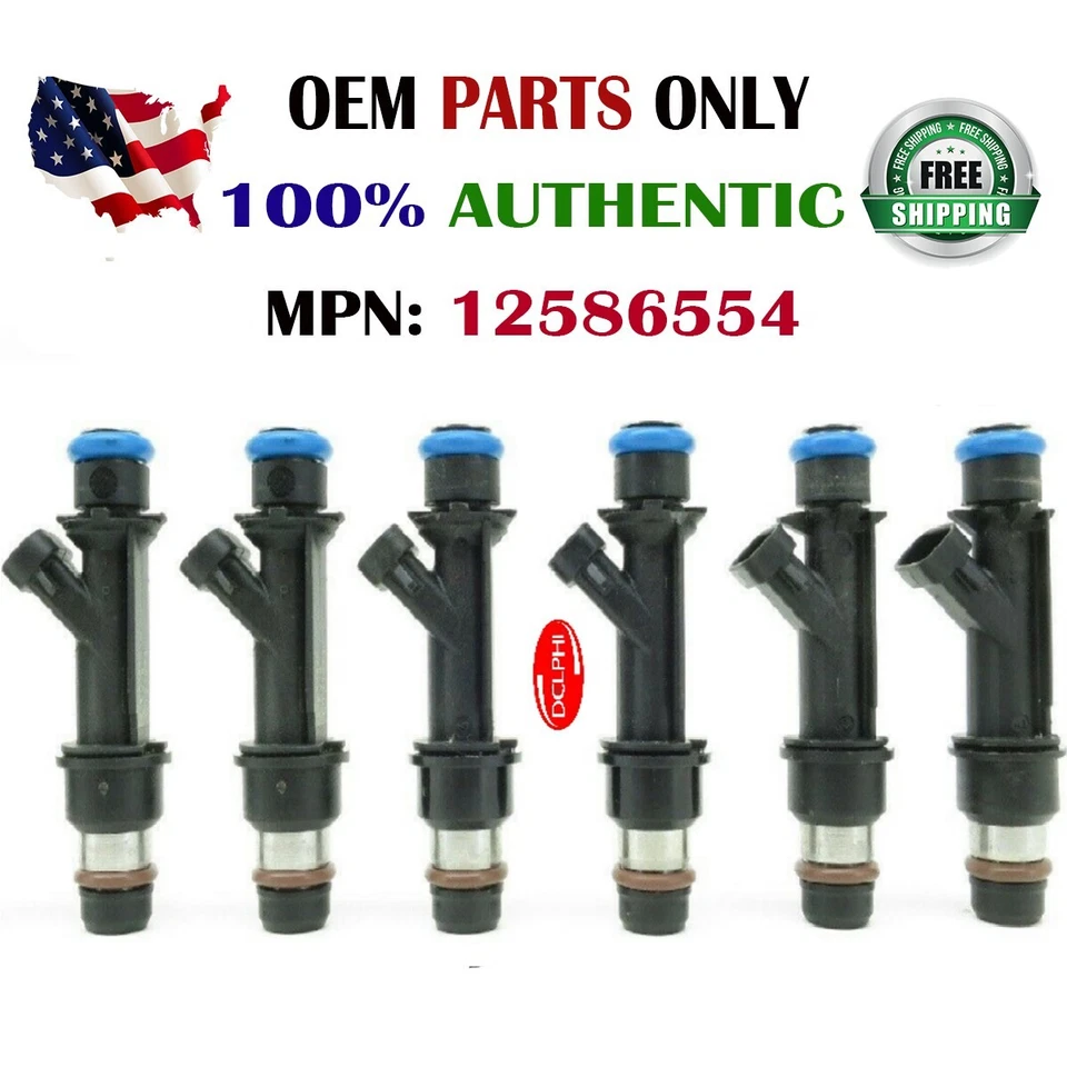 Inyectores de combustible originales Delphi x6 para Buick Oldsmobile Chevy Pontiac V6 2000-2005 Foto 1 de 1