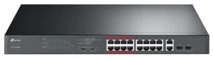 TP-LINK - 16 Port Fast Ethernet & 2 Port Gigabit Unmanaged PoE Switch - Picture 1 of 3