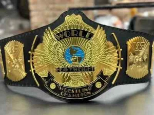 Winged Eagle Championship Wrestling Replica Title Belt Adult Size Belt Brass 2mm - Bild 1 von 5