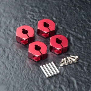 MST Aluminum 6mm Hex Wheel Hubs 4 pcs Red For 1/10 RC Onroad #820122R - Picture 1 of 2