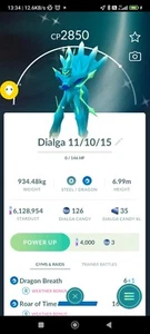 Pokemon Shiny Dialga ( Origin Forme ) Legacy ( Time Of Roar ) Go - Picture 1 of 2