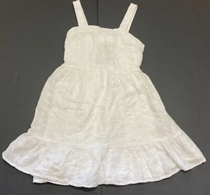 Girl's Cat & Jack White Eyelet Sundress Size 7-8 EUC - Picture 1 of 3