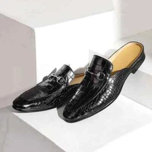 Fashion Men Casual Shoes Half Loafers Slippers Summer Slip On Flats Slides Shoes - Picture 1 of 15