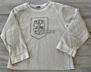 CONTRE VENTS ET MAREES Quilted Embroidered CVM Knights Crest Tee 4A 102 4 Yrs - Picture 1 of 6