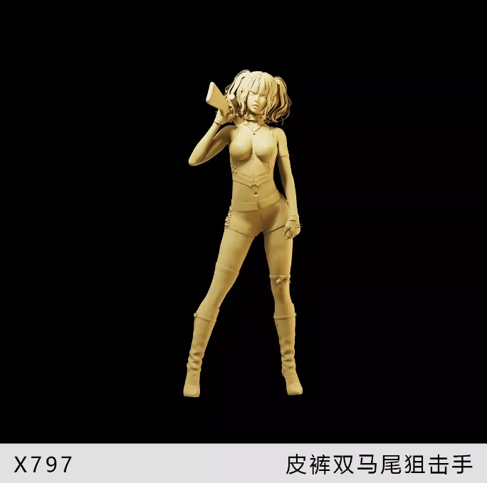 1/64 Resin Female Gunner Unpainted - Image 1 of 1