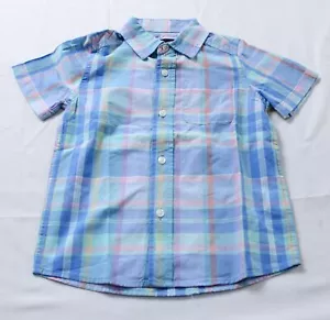 The Children's Place Boy's Poplin Button Up Shirt EJ2 Spring Blue Size XS NWT - Picture 1 of 3