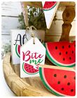Summer Watermelon Wooden Sign Bunting Flags Watermelon Tiered Tray Decor