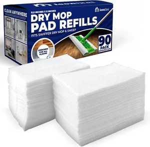 Dry Mop Pad Refills (90-Pack) | Fits Swiffer Dry Sweeping Cloths - Picture 1 of 12