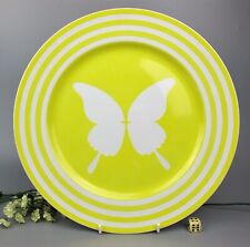 Large yellow FF Fitz & Floyd Papillion Butterfly Cake / Serving Plate. 12"