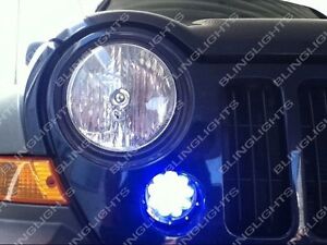 Blue LED Grille Corner Driving Fog Light Set Lamps for 2005-2007 Jeep Liberty KJ