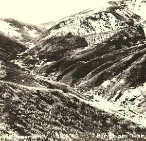 c.1950 Copper Hill Bingham Canyon Utah Pit Mine RPPC National Historic Landmark - Picture 1 of 3