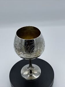 Beautiful Design Antique Egyptian Hand Made Silver Cup / Chalice Egypt