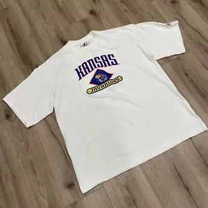 Vintage Kansas Jayhawks T-Shirt XL University einstichiges T-Shirt Logo sportlich - Bild 1 von 8