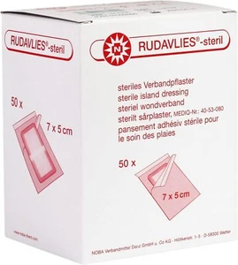 50 Stück steril Wundpflaster Rudavlies steril Pflaster 7 cm x 5 cm  - Bild 1 von 3