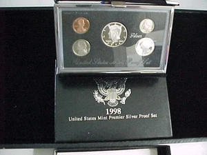 1998 US Mint Premier Silver Proof Set in Original Mint Packaging - Picture 1 of 3