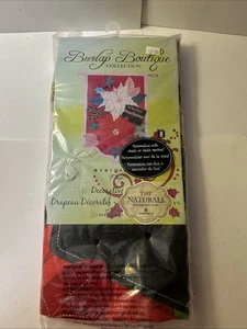 Evergreen Naturals Sackleinen Boutique Kollektion Deko Flagge Weihnachtsstern 27,5x44 - Bild 1 von 8