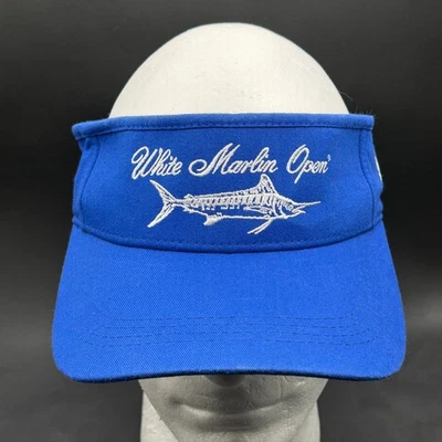 Sombrero visera abierta marlin blanco desalinización de agua azul ajustable azul para hombre Foto 1 de 4