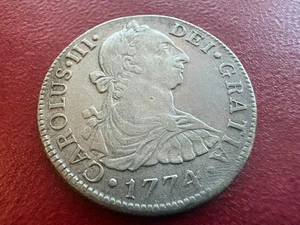 1774 Mexico 2 Reales Silver — XF+ with Luster — Charles III Pillar Shield - Picture 1 of 6