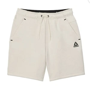 NUEVO Pantalones Cortos Reebok Para Hombre 3XL Momentum Tejido 9" Entrepierna Blanco Crema - Imagen 1 de 5