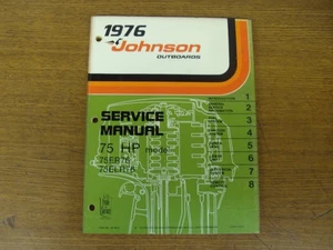 Johnson 1976 75 HP OMC fueraborda manual de reparación JM-7612 envío prioritario gratuito - Imagen 1 de 1