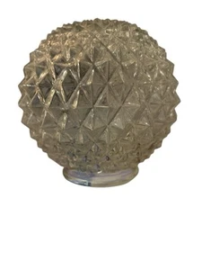 Lampada Vetro Vintage Globo Punta Diamante Paralume Copri MCM 3,25” Attacco - Foto 1 di 4