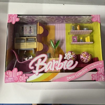 Conjunto de sala de estar de la colección Barbie Decor NIB 2005 Super Cute   Foto 1 de 2