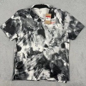 Nike Polo Shirt Mens L Gray Black Dri-Fit Tour Golf Performance FD5935-010 - Picture 1 of 9
