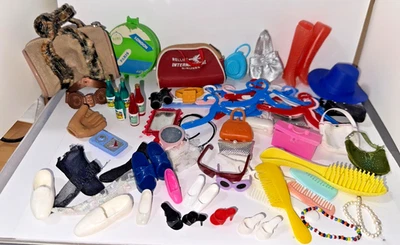 Vintage Barbie Accessories Lot - 60s & 70s Shoes, Bags, Hats, & More - Rare - Imagem 1 de 4