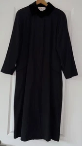 Vintage schwarzer Talbots Damen Trenchcoat herausnehmbares Futter Samtbesatz Gr. 10 - Bild 1 von 5