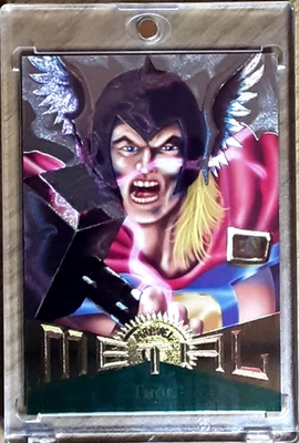 1995 MARVEL METAL SILVER FLASHER CARD 13 THOR. - Image 1 of 3