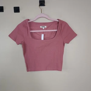 Camiseta corta Madewell cuello cuadrado en elegante cuarzo vintage talla S - Imagen 1 de 7