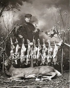 Vintage Hirschjäger mit Rebhuhn Hasen One Day Hunt J.W. Nara Calumet MI WOW - Bild 1 von 1