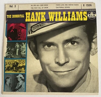 Hank Williams 45rpm EP The Immortal Vol. 3 - MGM X1556 (1960) - Image 1 of 4
