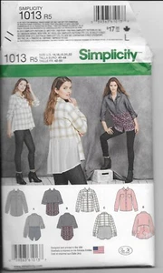 Simplicity 1013 Ladies Shirt Back Details Variations Patter Sizes 14-22 UC FF - Picture 1 of 4