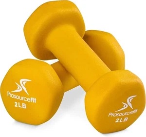 Hanteln, Fitnesshanteln, Trainingshanteln, 2x 900 Gramm, Gelb - Bild 1 von 1